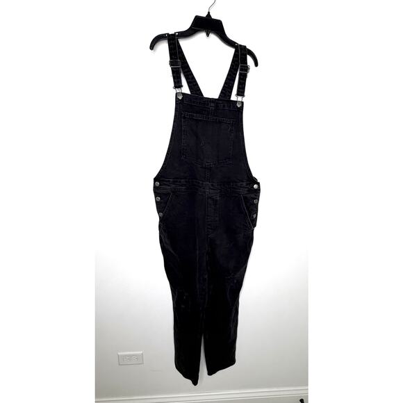 Old Navy Pants - Old Navy Overalls Women's Sz 12 Black Distressed Denim Grunge Y2K Festival Goth